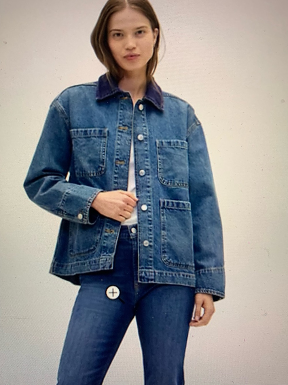 Gap  Denim Barn Chore Jacket Coat New with Tags Medium - Picture 2 of 6